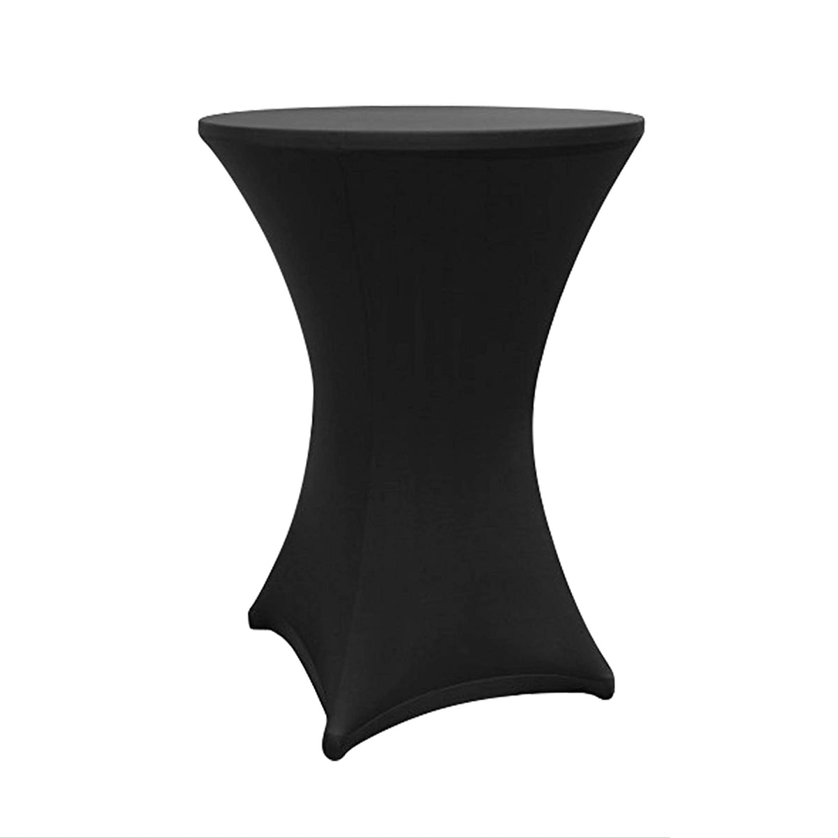 Stehtischhusse Tisch Bezug Husse Ø 70-75 cm Schwarz, schmutzabweisend, abwischbar, langlebig, perfekte Passform, innen und außen nutzbar